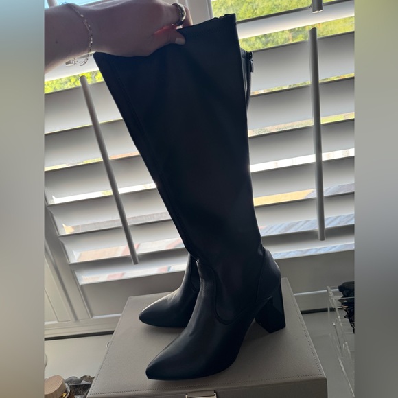 Franco Sarto Black Katherine Knee High Boot Wide Calf - Picture 9 of 11